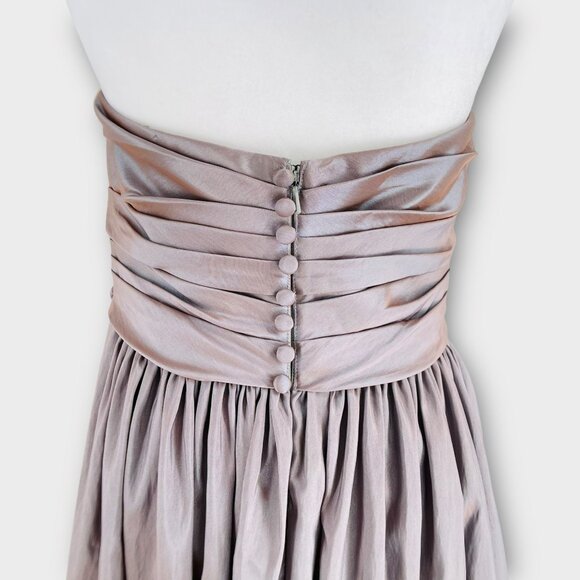 Watters Strapless Taffeta Champagne Bridesmaid Dress Formal Gown Princess  6 - Picture 5 of 11